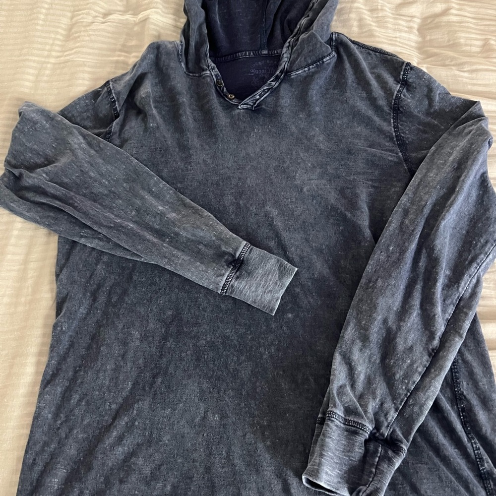 Mens Lucky Brand Pullover Long Sleeve with Hood bc Size M